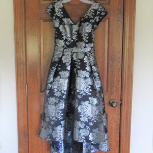 Floral Brocade High-Low A-Line Dress